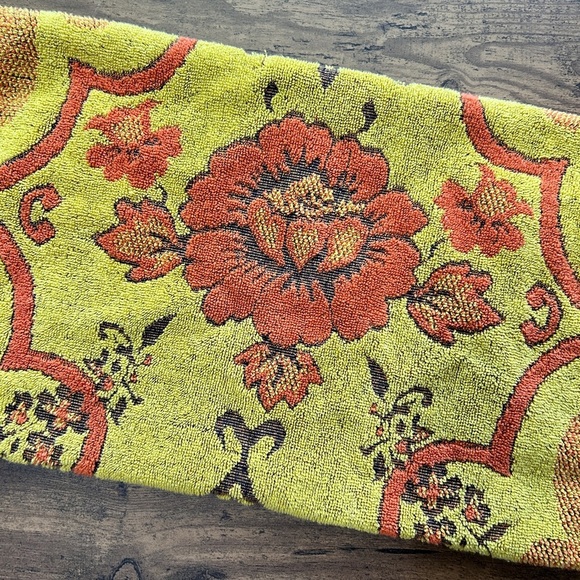 Vintage 60s/70s Lady Pepperell Floral Cotton Terry Hand Towel – Retro USA Made - Picture 1 of 6